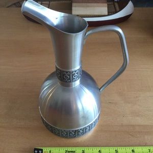 Vintage MCM pewter Haugrud Norway 466 pitcher EUC